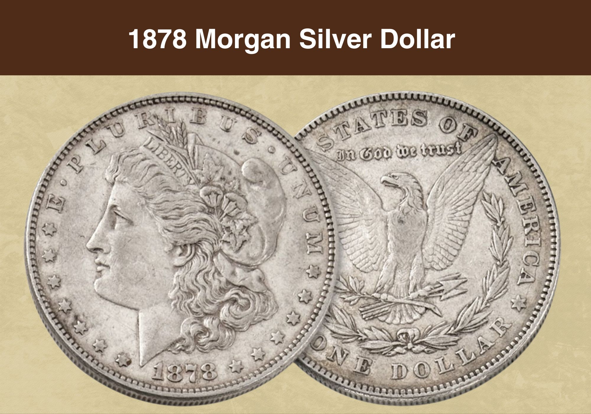 Morgan Silver Dollar Uncirculated 1878 7 over 8