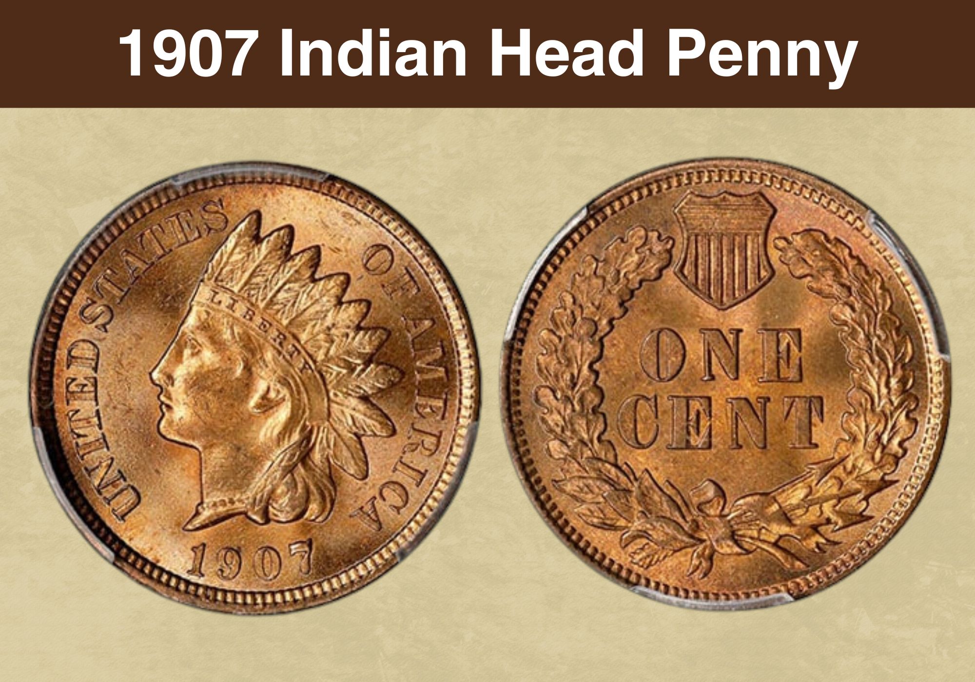 1907 Indian Head Penny Coin Value (Errors List & No Mint Mark Worth)