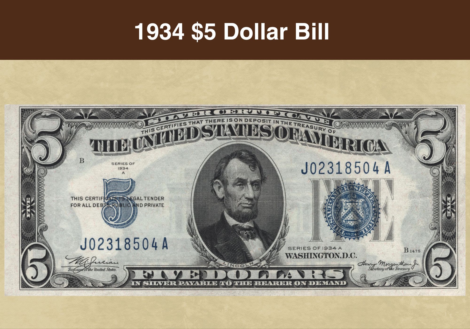 One Dollar Bill 1 Us Dollar Banknote From Front Side Obverse