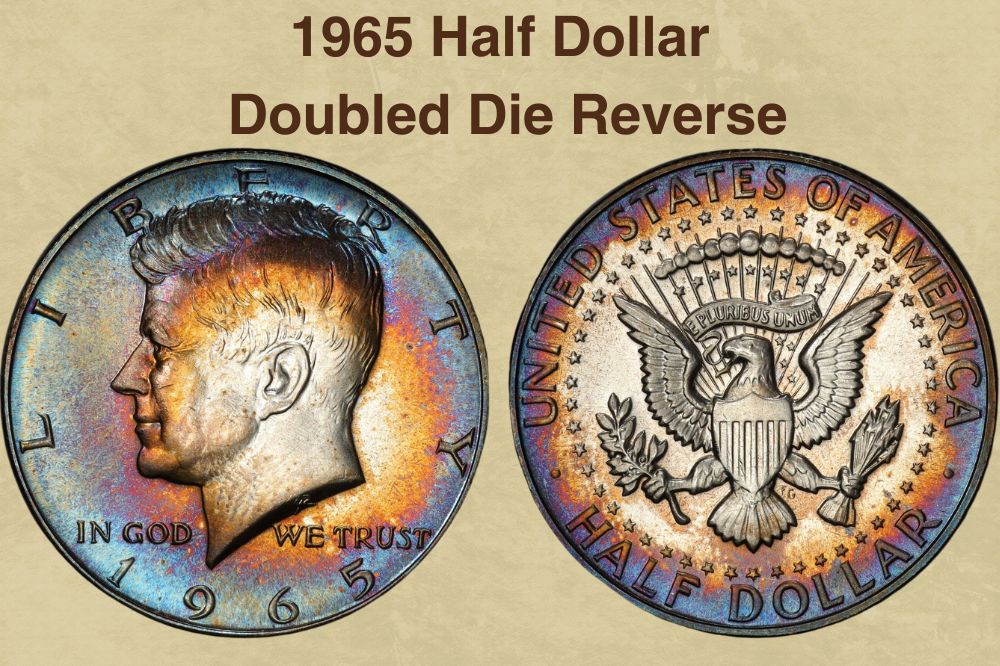 1965 Half Dollar Doubled Die Reverse
