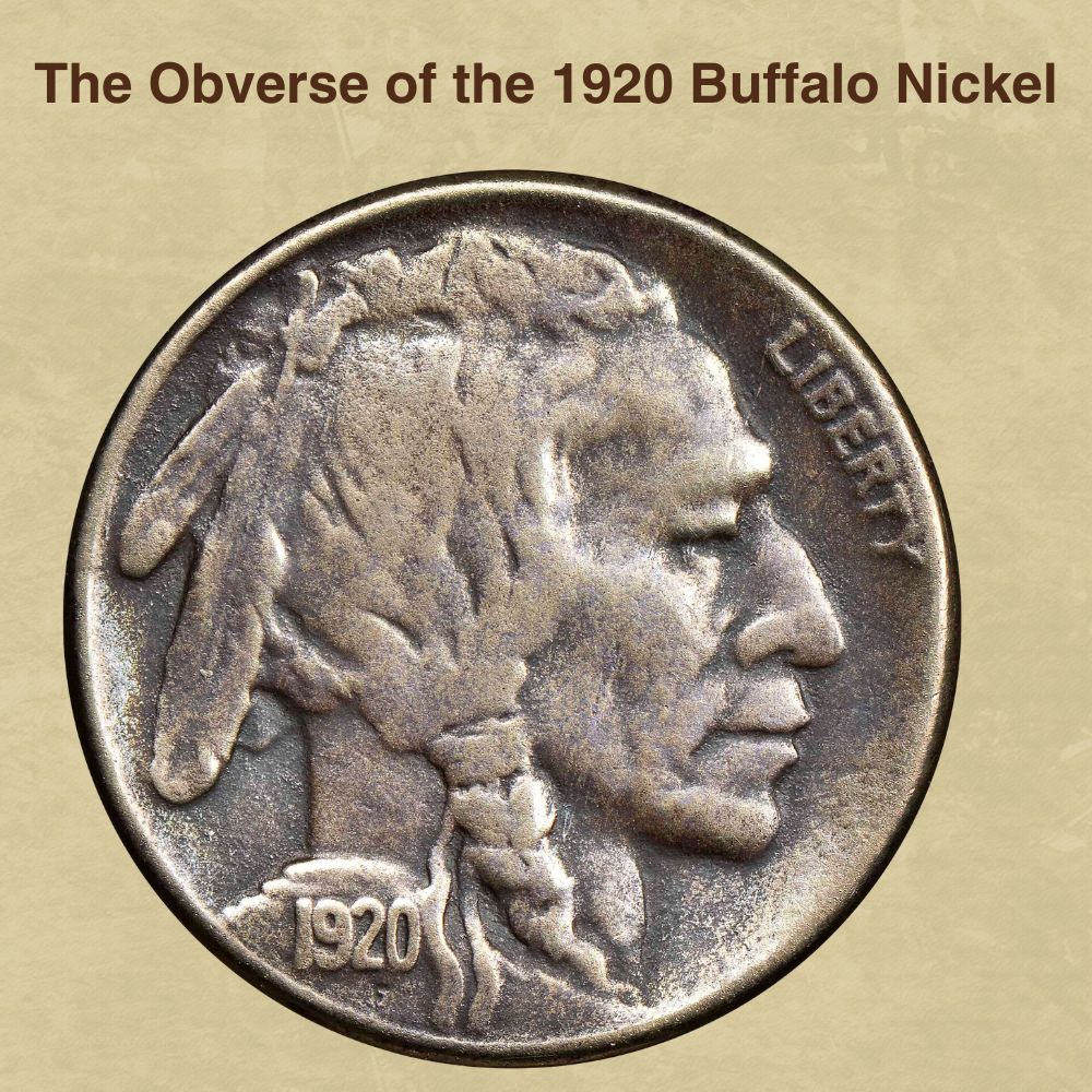1920 5c Indian Head Buffalo Nickel - Wood Grain - Weak Strike - Unc -  SKU-Y3502